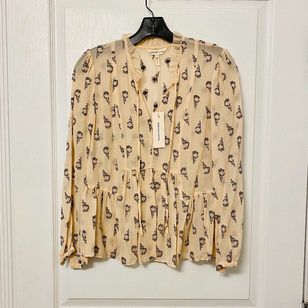 Rebecca Taylor Tulip Clip Top Size 2